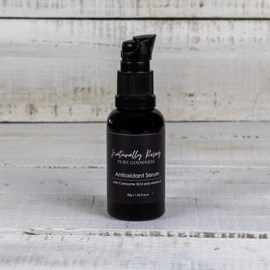 Naturally Rosey skincare product bottle on a soft neutral background